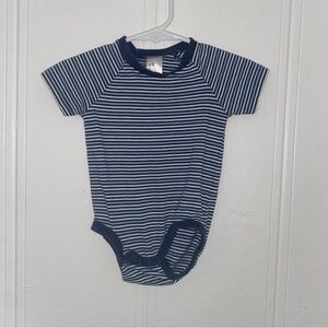 Striped Navy Kids One Piece